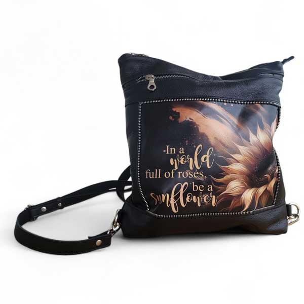 ruksak torba 2u1 sa suncokretom koža